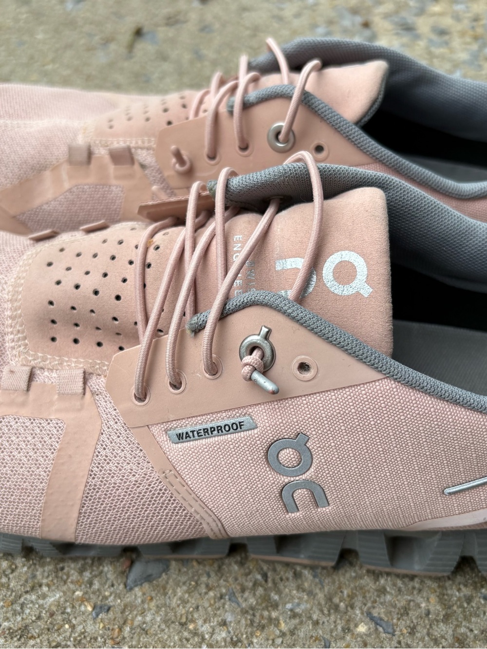 On Running Cloud Women’s Waterproof Shoes – Size 9– Blush Pink & Gray - Picture 7 of 12